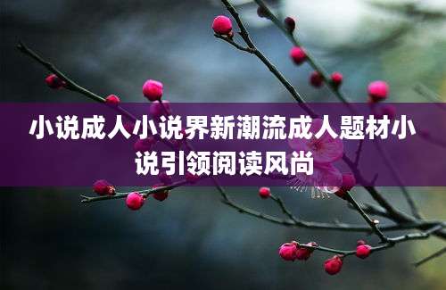 小说成人小说界新潮流成人题材小说引领阅读风尚