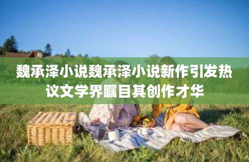 魏承泽小说魏承泽小说新作引发热议文学界瞩目其创作才华