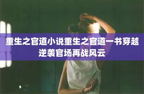 重生之官道小说重生之官道一书穿越逆袭官场再战风云