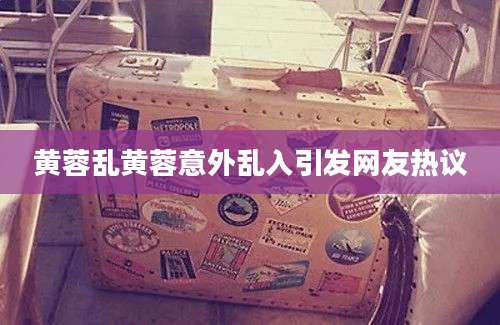 黄蓉乱黄蓉意外乱入引发网友热议