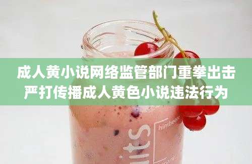 成人黄小说网络监管部门重拳出击严打传播成人黄色小说违法行为
