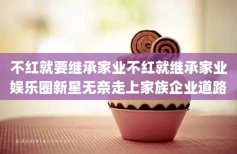 不红就要继承家业不红就继承家业娱乐圈新星无奈走上家族企业道路