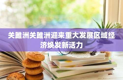 关雎洲关雎洲迎来重大发展区域经济焕发新活力