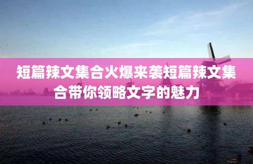短篇辣文集合火爆来袭短篇辣文集合带你领略文字的魅力