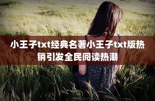 小王子txt经典名著小王子txt版热销引发全民阅读热潮