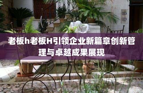 老板h老板H引领企业新篇章创新管理与卓越成果展现