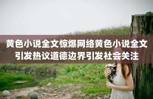 黄色小说全文惊爆网络黄色小说全文引发热议道德边界引发社会关注