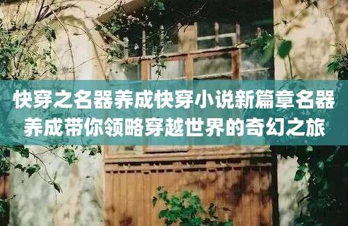 快穿之名器养成快穿小说新篇章名器养成带你领略穿越世界的奇幻之旅