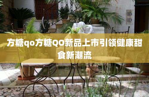 方糖qo方糖QO新品上市引领健康甜食新潮流