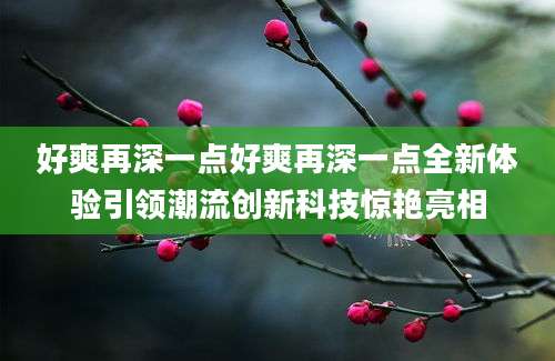 好爽再深一点好爽再深一点全新体验引领潮流创新科技惊艳亮相