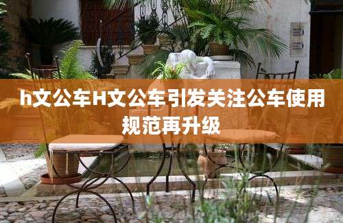 h文公车H文公车引发关注公车使用规范再升级