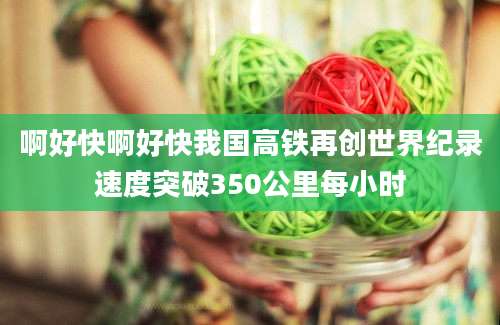 啊好快啊好快我国高铁再创世界纪录速度突破350公里每小时