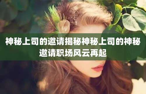 神秘上司的邀请揭秘神秘上司的神秘邀请职场风云再起