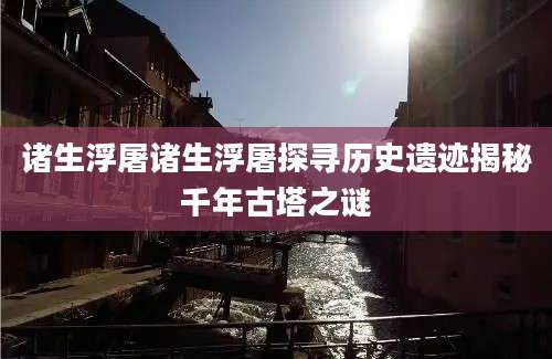 诸生浮屠诸生浮屠探寻历史遗迹揭秘千年古塔之谜