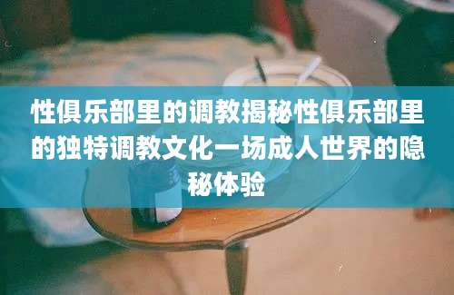 性俱乐部里的调教揭秘性俱乐部里的独特调教文化一场成人世界的隐秘体验