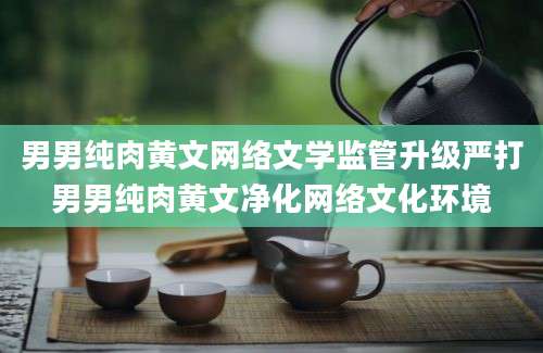 男男纯肉黄文网络文学监管升级严打男男纯肉黄文净化网络文化环境