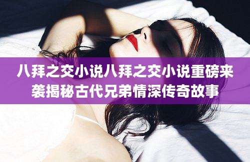 八拜之交小说八拜之交小说重磅来袭揭秘古代兄弟情深传奇故事