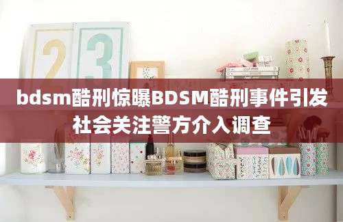 bdsm酷刑惊曝BDSM酷刑事件引发社会关注警方介入调查