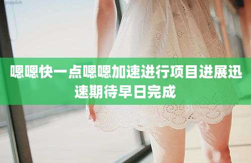 嗯嗯快一点嗯嗯加速进行项目进展迅速期待早日完成