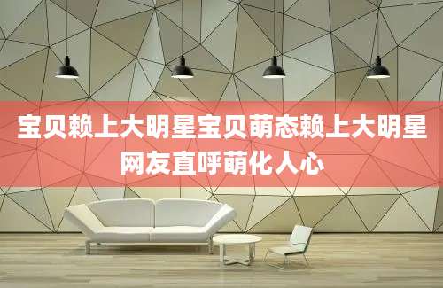 宝贝赖上大明星宝贝萌态赖上大明星网友直呼萌化人心
