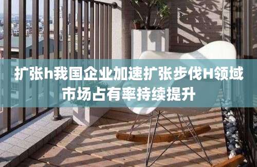 扩张h我国企业加速扩张步伐H领域市场占有率持续提升