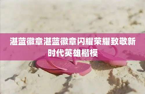 湛蓝徽章湛蓝徽章闪耀荣耀致敬新时代英雄楷模