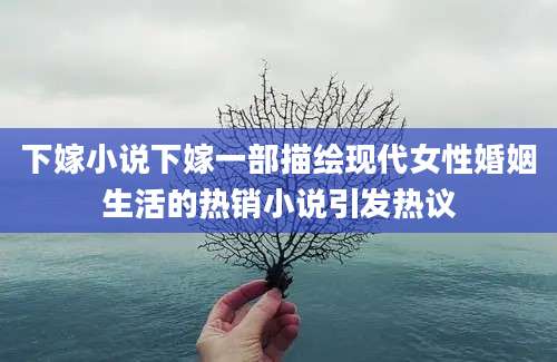 下嫁小说下嫁一部描绘现代女性婚姻生活的热销小说引发热议
