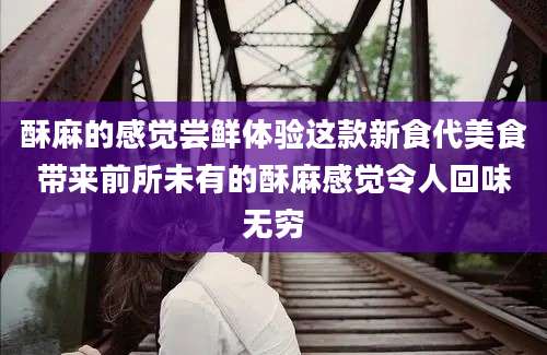 酥麻的感觉尝鲜体验这款新食代美食带来前所未有的酥麻感觉令人回味无穷