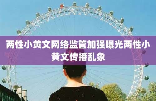 两性小黄文网络监管加强曝光两性小黄文传播乱象