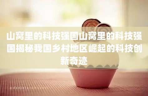 山窝里的科技强国山窝里的科技强国揭秘我国乡村地区崛起的科技创新奇迹