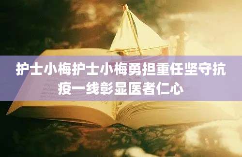 护士小梅护士小梅勇担重任坚守抗疫一线彰显医者仁心