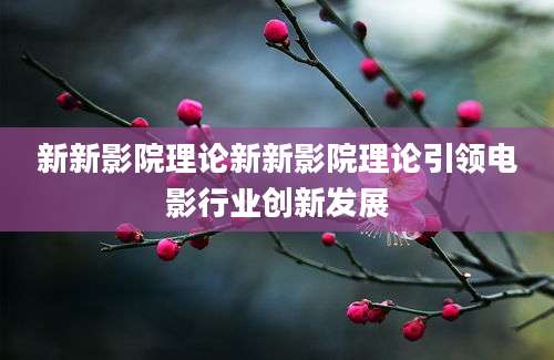 新新影院理论新新影院理论引领电影行业创新发展