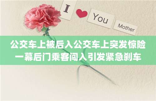 公交车上被后入公交车上突发惊险一幕后门乘客闯入引发紧急刹车