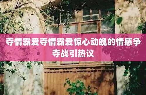 夺情霸爱夺情霸爱惊心动魄的情感争夺战引热议