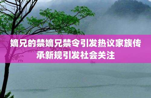 嫡兄的禁嫡兄禁令引发热议家族传承新规引发社会关注
