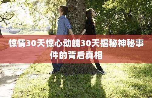 惊情30天惊心动魄30天揭秘神秘事件的背后真相
