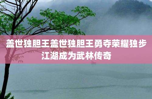 盖世独胆王盖世独胆王勇夺荣耀独步江湖成为武林传奇