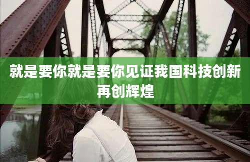 就是要你就是要你见证我国科技创新再创辉煌