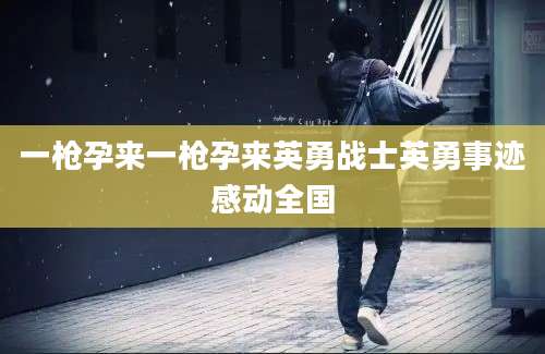 一枪孕来一枪孕来英勇战士英勇事迹感动全国