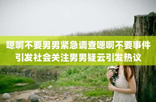 嗯啊不要男男紧急调查嗯啊不要事件引发社会关注男男疑云引发热议