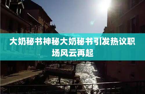 大奶秘书神秘大奶秘书引发热议职场风云再起