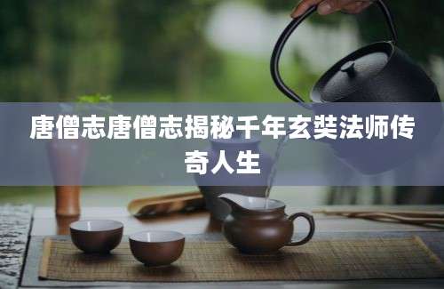 唐僧志唐僧志揭秘千年玄奘法师传奇人生