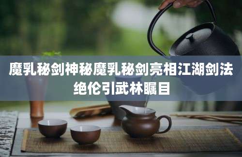 魔乳秘剑神秘魔乳秘剑亮相江湖剑法绝伦引武林瞩目