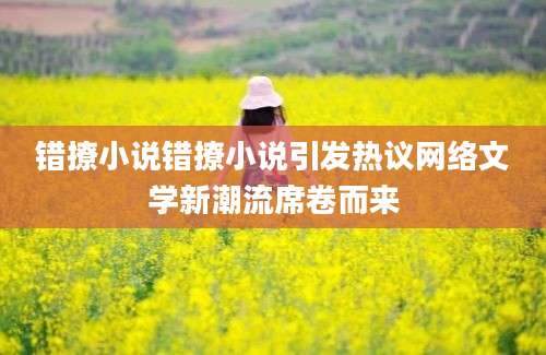错撩小说错撩小说引发热议网络文学新潮流席卷而来