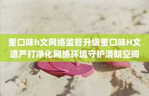 重口味h文网络监管升级重口味H文遭严打净化网络环境守护清朗空间