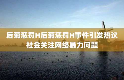 后菊惩罚H后菊惩罚H事件引发热议社会关注网络暴力问题