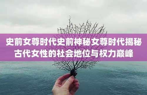 史前女尊时代史前神秘女尊时代揭秘古代女性的社会地位与权力巅峰