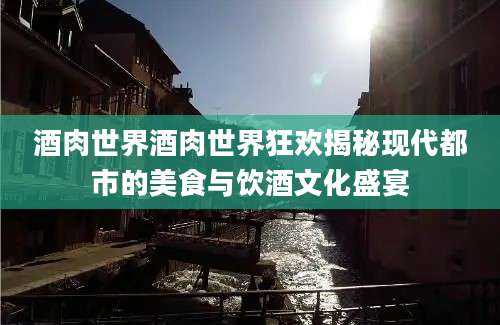 酒肉世界酒肉世界狂欢揭秘现代都市的美食与饮酒文化盛宴