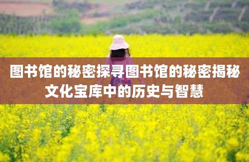 图书馆的秘密探寻图书馆的秘密揭秘文化宝库中的历史与智慧