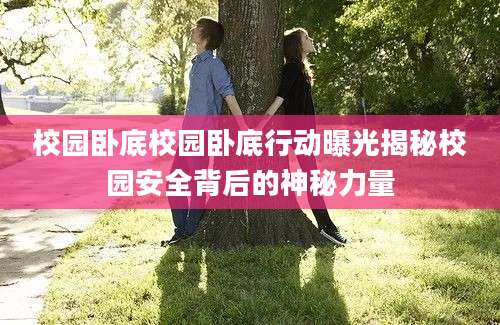 校园卧底校园卧底行动曝光揭秘校园安全背后的神秘力量